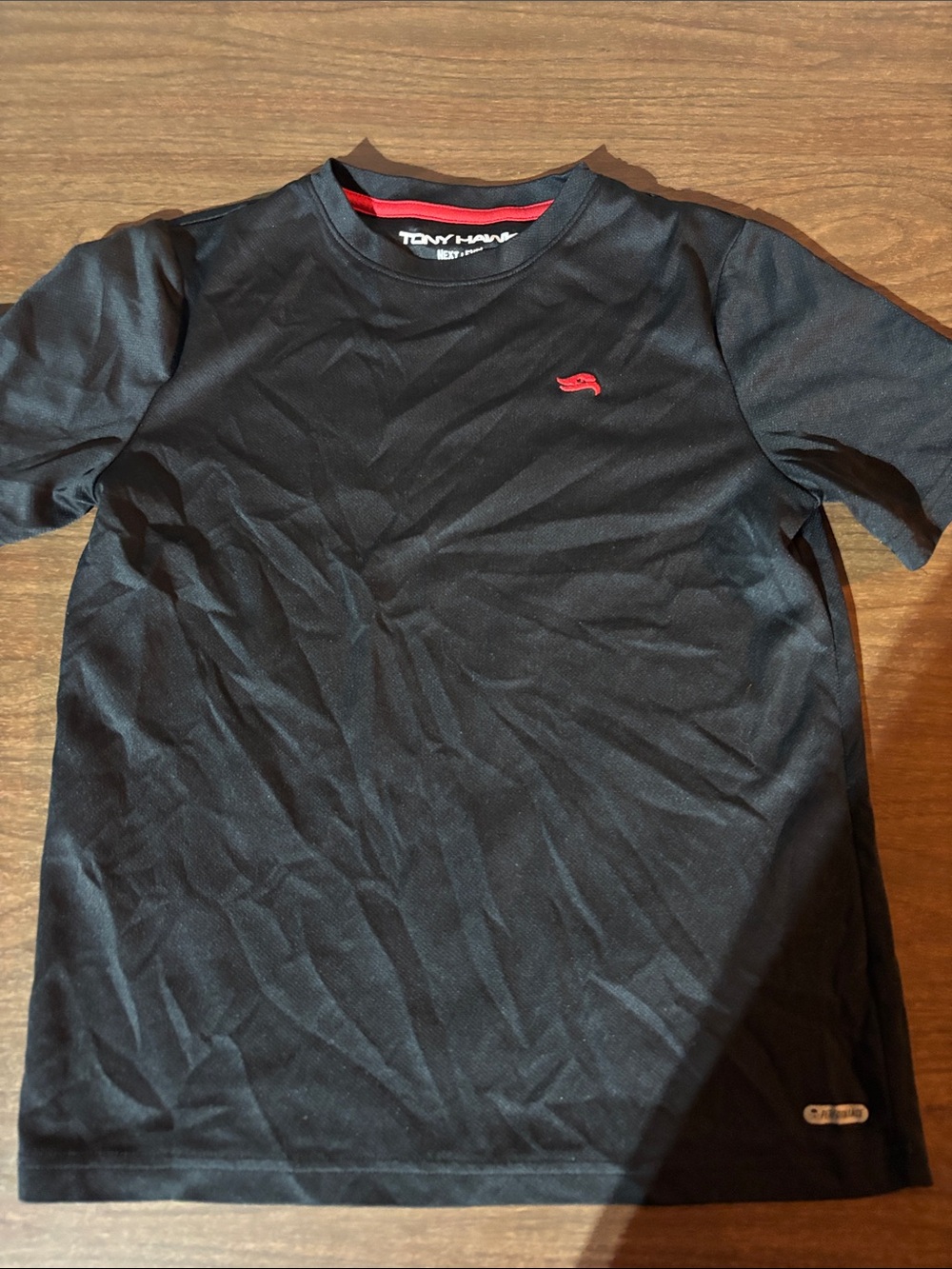 Tony Hawk Black Short Sleeve Tee with Red Logo